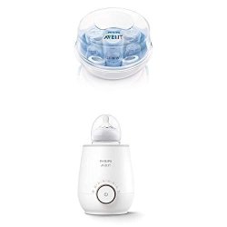 Philips Avent Microwave Steam Sterilizer + Fast Baby Bottle Warmer