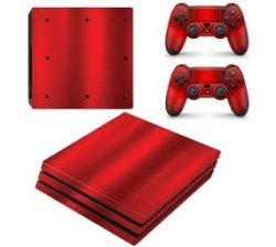 Skin-nit Decal Skin For PS4 Pro: Chrome Red