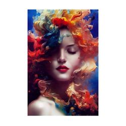 Easy Craft Diamond Painting Diy Kit 45X30CM- Beauty With Colorful Hair