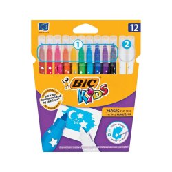 BIC Kids Magic Colour & Erase Felt Pens 12-PACK
