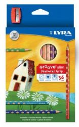 Lyra Groove Slim - Box 36 Pcs + Sharpener