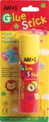 AMOS Red Glue Stick On Blister Card - 1 Up 35G