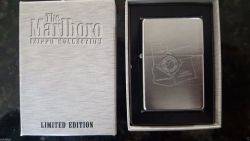 Original 2001 Marlboro Zippo Collection Limited Edition Brushed Chrome Very Rare