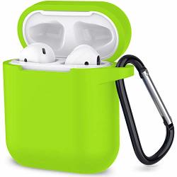 Airpods Case Satlitog Protective Silicone Cover Compatible With Apple Airpods 2 And 1 Not For Wireless Charging Case Light Green