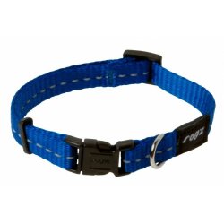 Rogz Classic Reflective Dog Collars - S Blue