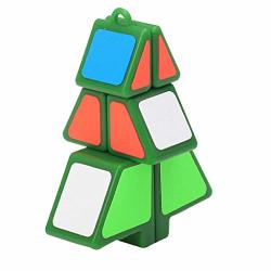 MINI Cube Puzzle Party Toy Christmas Tree Shape Magic Cube Plastic Twist Iq Puzzle Toys Eco Friendly Safety Colorful Cubes With Hole Best Gift