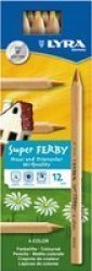 Super Ferby 4COLOR Coloured Pencils 12 Pack - Unlacquered