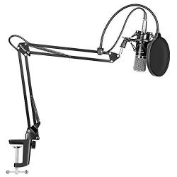 Neewer Professional Studio Broadcasting Recording Condenser Microphone Kit - Black+black+black