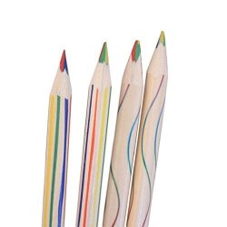Vipe 10PCS Rainbow Color Pencil 4 In 1 Colored Drawing Painting Pencils