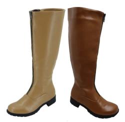 Front Zipper Knee Tall Boots 3 Colours