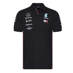 Mercedes AMG Petronas Motorsport 2019 F1 Mens Polo Shirt Black M Black