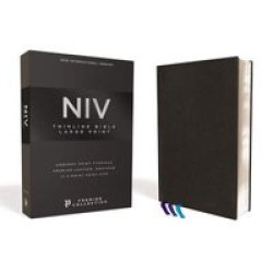 Niv Thinline Bible Large Print Premium Leather Goatskin Black Premier Collection Comfort Print Leather Fine Binding