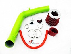 99 00 01 02 03 04 05 Volkswagon Golf Jetta GTI 1.8T 2.0L Green Piping Cold Air Intake System Kit With Red Filter
