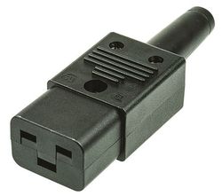 Linkquage C19 Female Straight Cable Mount Iec Connector