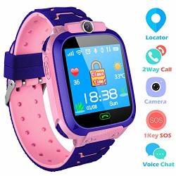 Kids Smartwatch Themoemoe Gps Kids Tracker Samrt Watch With Camera Calls Sos Smart Watch For Kids Girls Boys Pink