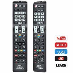 Gvirtue Universal Remote Control SM-1LC Compatible Replacement For Samsung Tv 3D SMART SUHD QLED LED LCD LEARN 4K With Neflix amazon Shortcut Keys
