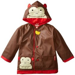 Skip Hop Zoo Little Kid And Toddler Hooded Rain Jacket Medium Multi Marshall Monkey