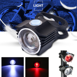 Usb Rechargeable Led Head Front Rear Tail Light