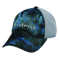 Kryptek Battlefield Logo Tactical Camo Neptune Blue Steel Grey Cap Hat 145 Kryptek Neptune Steel Grey Blue One Size Fits Most