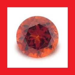 Garnet - Top Orange Red Round Facet - 0.300cts