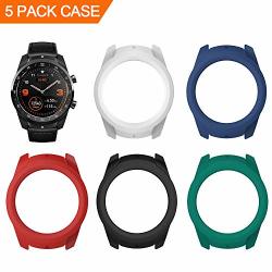 Aimtel Compatible For Ticwatch Pro Soft Silicone Protective Shell Case Anti-scratch Bumper Cover For Ticwatch Pro Smartwatch Multi Colors 5 Pack
