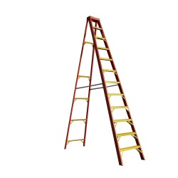 12 Step Single Sided Full Fibre-glass Ladder