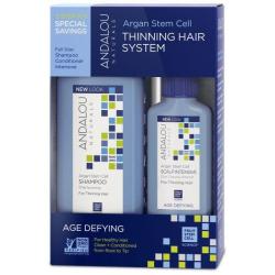 Andalou Naturals Argan Stem Cell Thinning Hair System Age Defying 3 Piece Kit