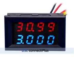 Panel Mount Wide Dc Supply 3.5-28v Test 0-33v 0-3a 4-digit Led Digital Dual Voltmeter-ammeter..