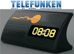 Telefunken TCR-003B Black 2 Band Clock Radio
