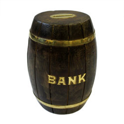 Money Bank Box - Large Barrel