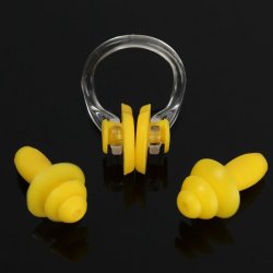 Waterproof Swimming Soft Silicone Nose Clip Ear Plugs Earplugs With Box