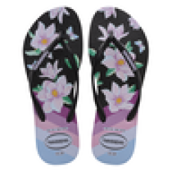 Havaianas Ladies Floral Purple Sandals 37 38