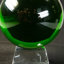 Green Crystal Ball On Stand