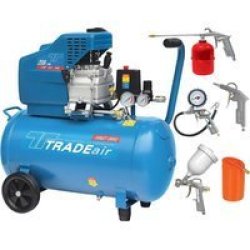 - 50L 1.5KW 2.0HP Compressor With 5 Piece Air Tool Kit