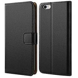 HOOMIL Iphone 6 Plus Case Premium Leather Case Apple Iphone 6 PLUS 6S Plus Phone Cover Black