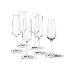Champagne Glass: Durable Teqton Glass Tivoli 210ML Set Of 6