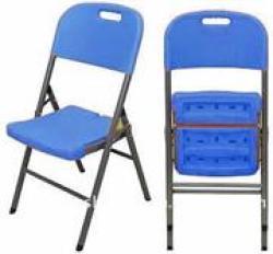 UniQue Steel Folding Chair Size 430x450x835mm - Blue