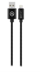 Amplify Linked Series USB To Lightning Braided Cable - Black - 1M