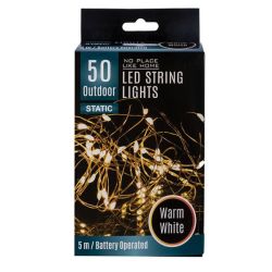 String Lights - Outdoor - Warm White - 5 M - 50 LED - 5 Pack