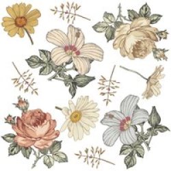 Vintage Flowers Wall Stickers