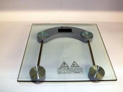 Bathroom Scale Square Glass