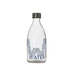 Consol - 1L Typography Bottle With Stainless Steal Lid Pack Of 12