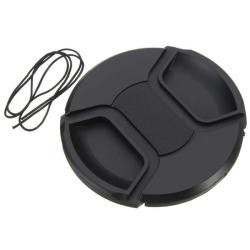 77mm Center Front Lens Cap Hood Cover Snap-on With String For Nikon Canon Sony Sigma Tokina Tamron