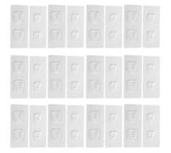 @home Home Self Adhesive Waterproof Double Hook Backing Clips Set Of 12 Pairs