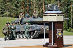 Home Comforts Laminated Poster Picture Shows The Trophy Of The Strong Europe Tank Challenge Setc May 08 2016 At Grafenwoehr Tra...