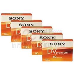 5 Pack Premium Sony DVM60PR4 Mini DV tape 60 min 