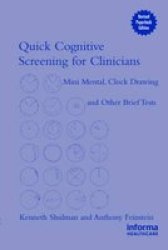 Quick Cognitive Screening for Clinicians - Clock-drawing and Other Brief Tests