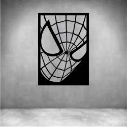 Spiderman Face - Matt Silver L 600 X H 900MM