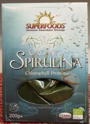 Superfoods Organic Spirulina Chlorophyll Protein 200g