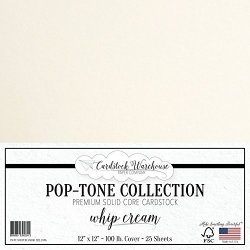 Whip Cream White Cardstock Paper 12" X 12" - 100 Lb. Heavyweight Cover - 25 Sheets From Cardstock Warehouse